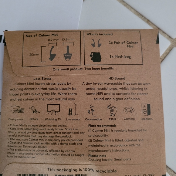 One pair o Flare Calmer earplugs - Picture 4 of 5